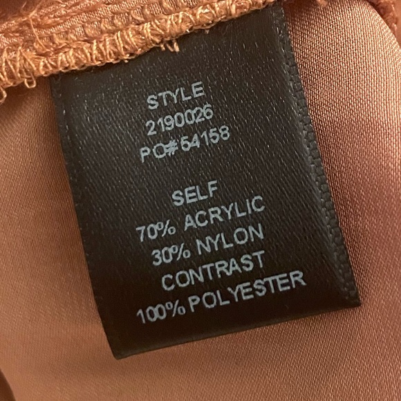 New! CURRENT AIR LOS ANGELES SWEATER TOP MIDI DRESS BURNT ORANGE SIZE XS - Picture 10 of 11